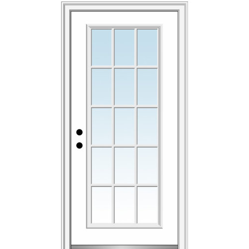 Verona Home Design Clear Glass 80'' Fiberglass Front Entry Doors & Reviews Wayfair